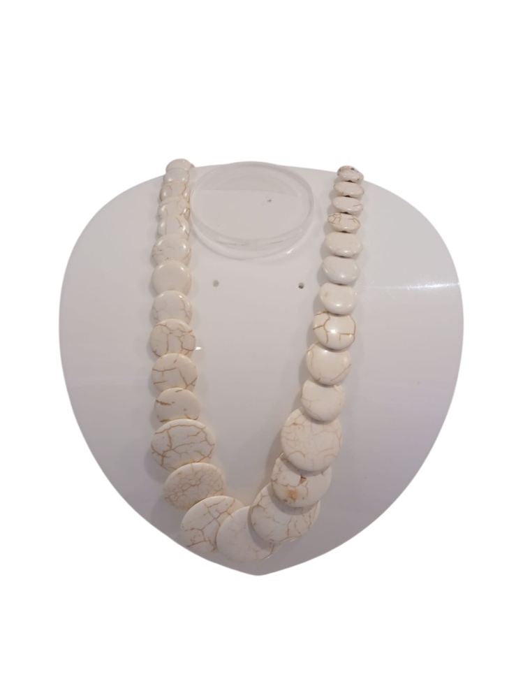 Colar de pedras howlita - #4