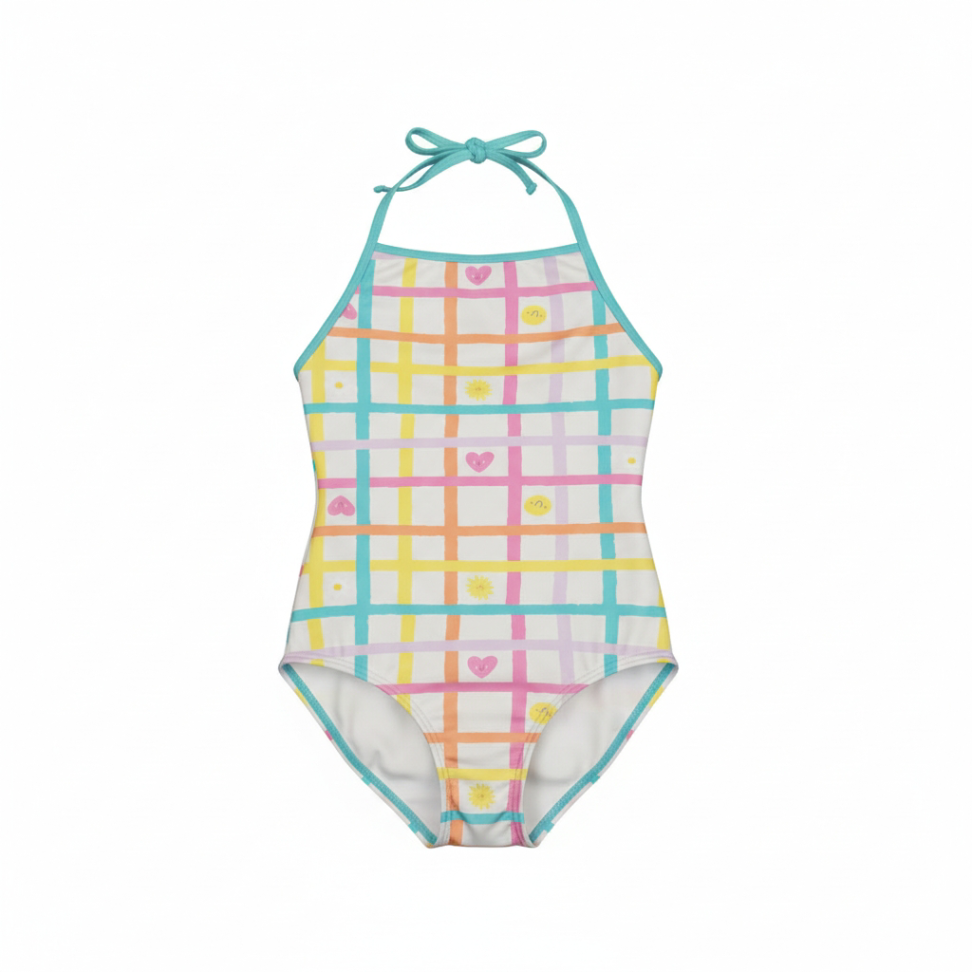 Maiô infantil estampado com amarração no pescoço - #3