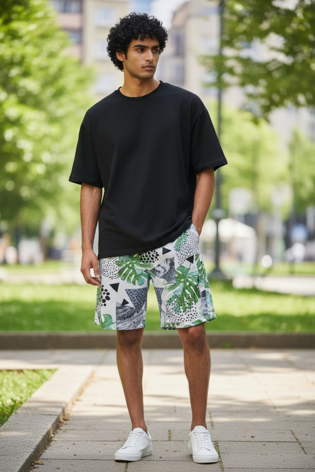 Bermuda tactel estampada - #6