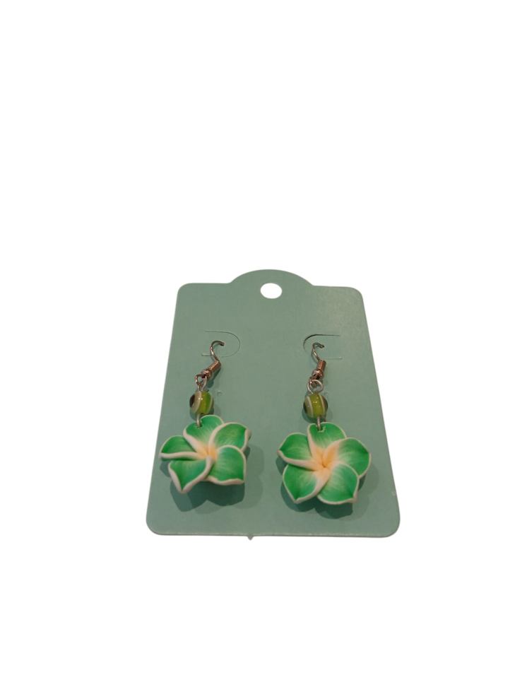 brinco flor com olho grego colorido - #2