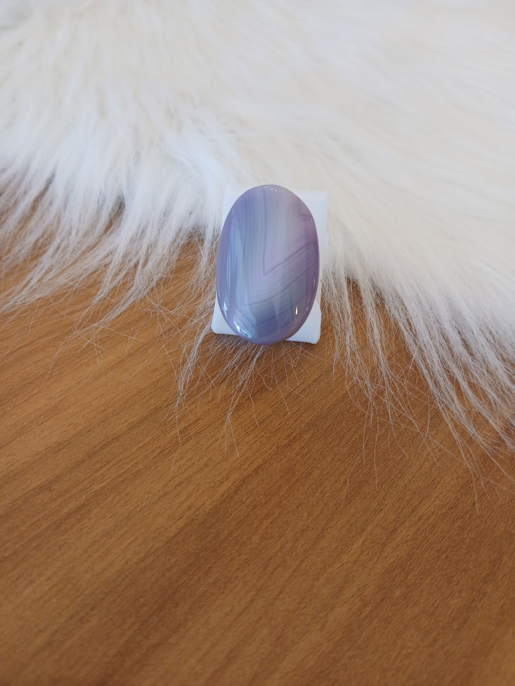 Anel folheado com pedra ametista - #2