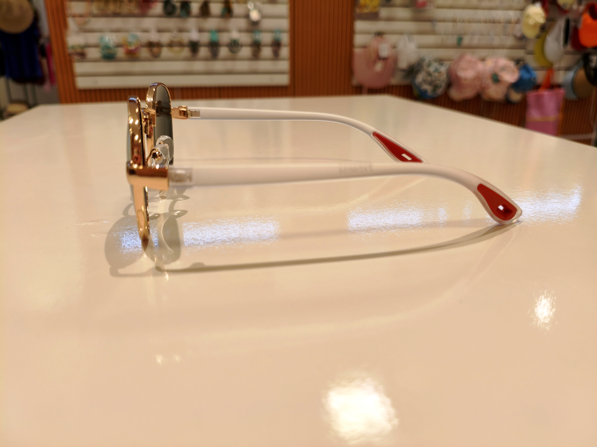 Óculos redondo haste transparente - #3