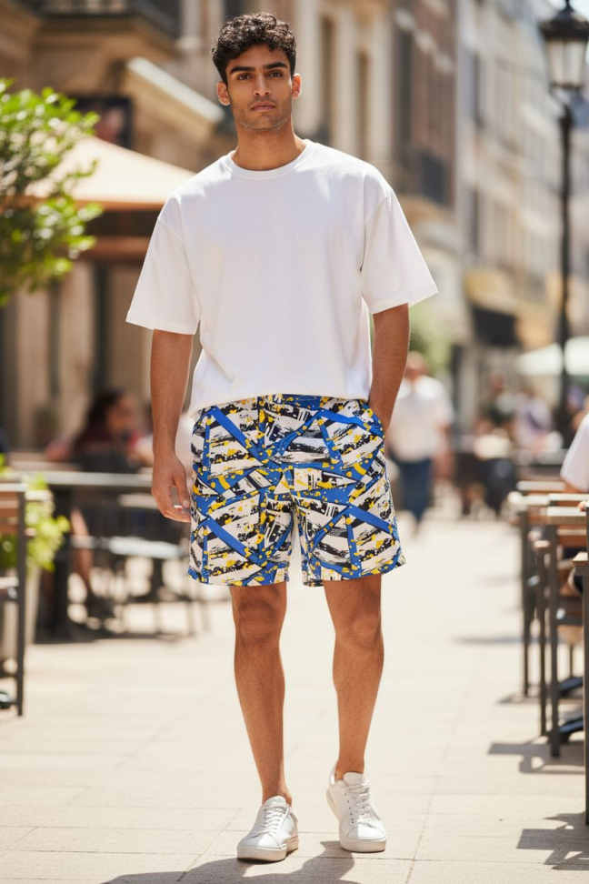 Bermuda tactel estampada - #4