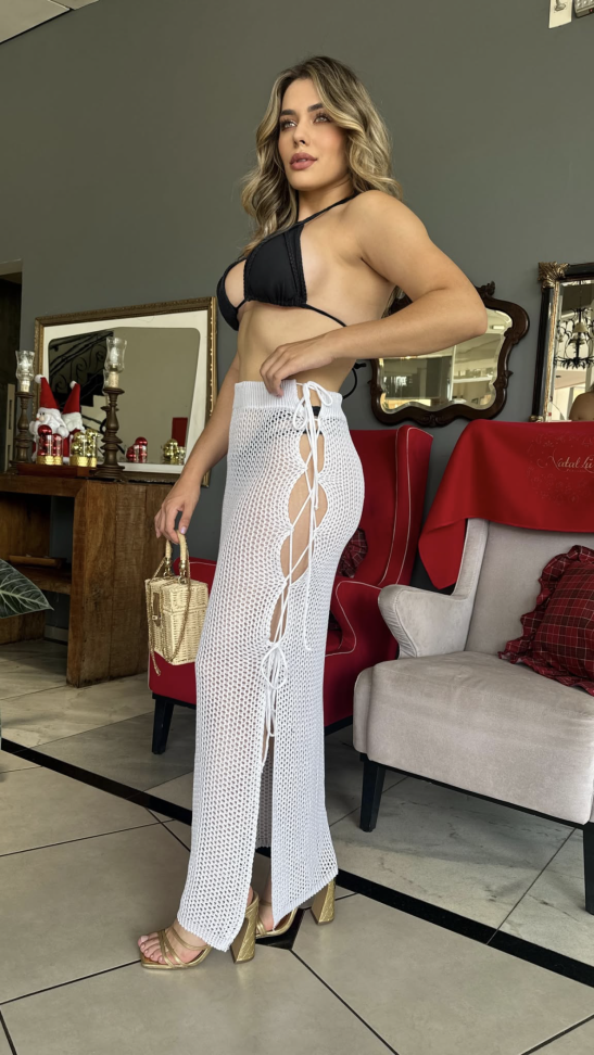 Saia crochê longa - #2