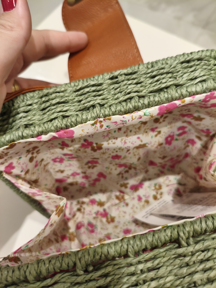 Bolsa quadrada de palha - #1