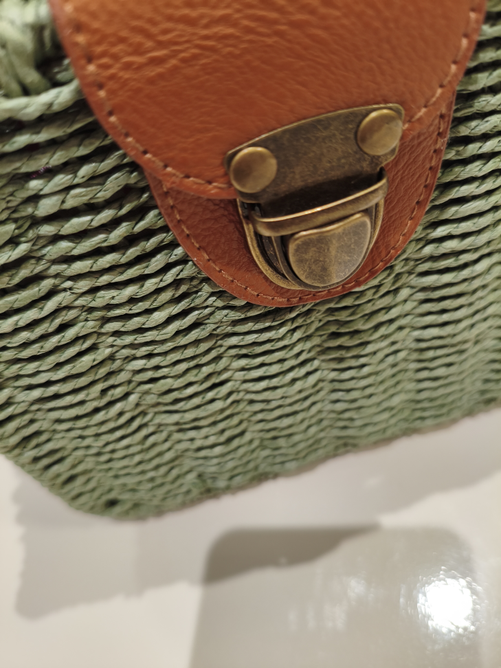 Bolsa quadrada de palha - #1